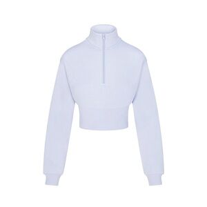 NWT SKIMS COTTON FLEECE HALF ZIP SWEATSHIRT